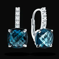 Poppy Blue petit modèle diamants